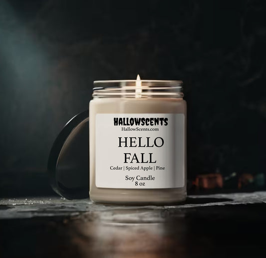 Hello Fall Wood Wick Candle