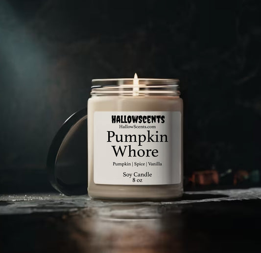 Pumpkin Whore Wood Wick Candle